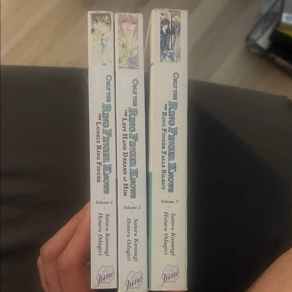 Manga Collection with White and Blue Covers